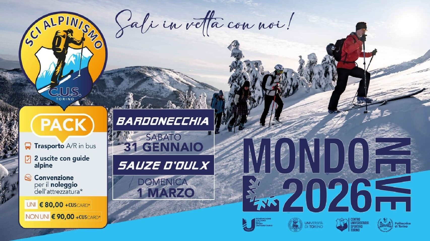 Corso di sci alpinismo   31 gennaio e 1 marzo